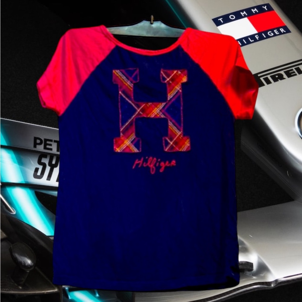 TOMMY HILFIGER GIRLS SIZE L 12-14 TEE-SHIRT 60% COTTON 40%MODAL🇨🇦